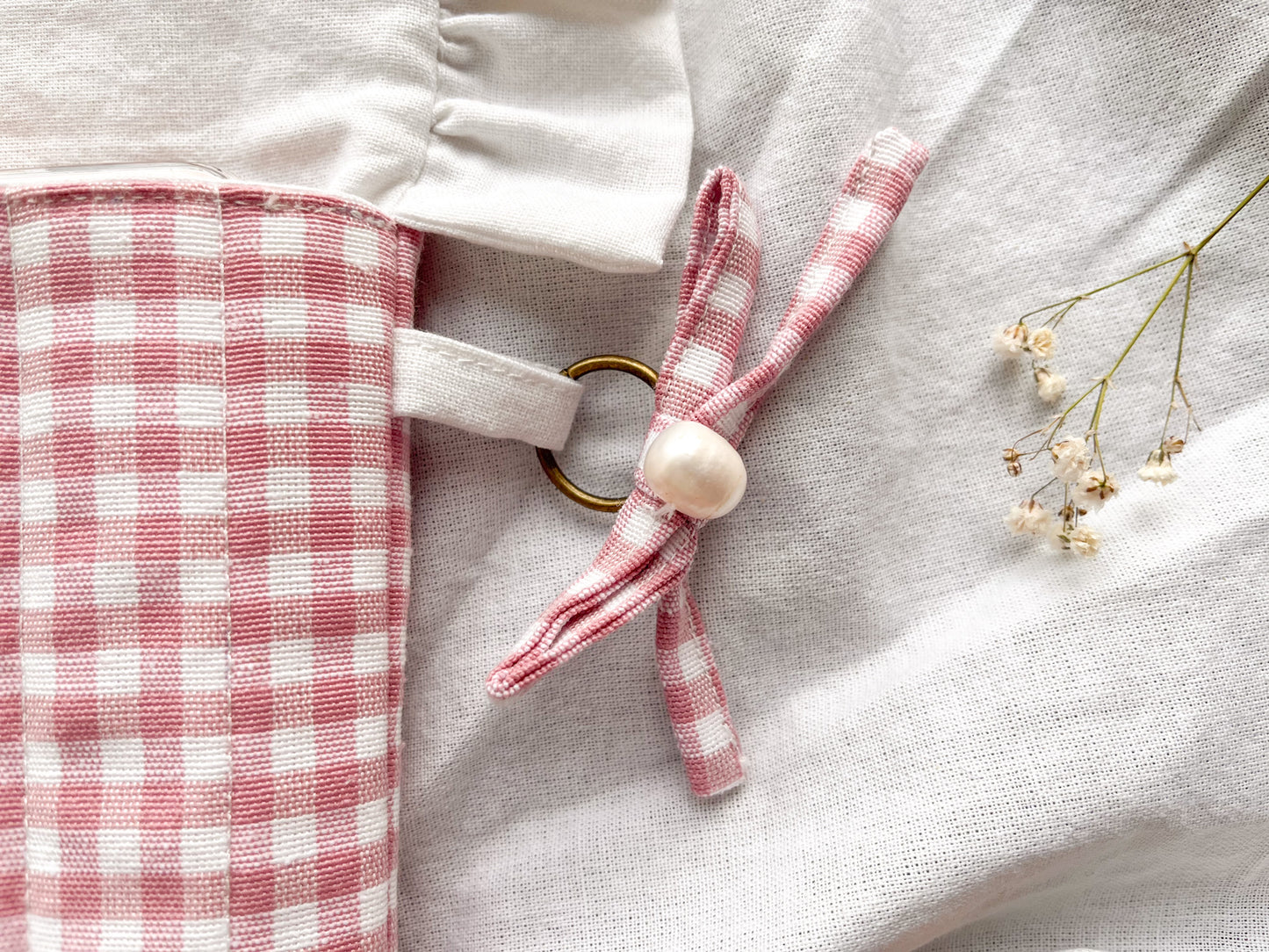 "small Mauve Gingham" 13" Laptop Sleeve