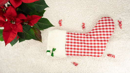 "Red Gingham" Xmas Stocking